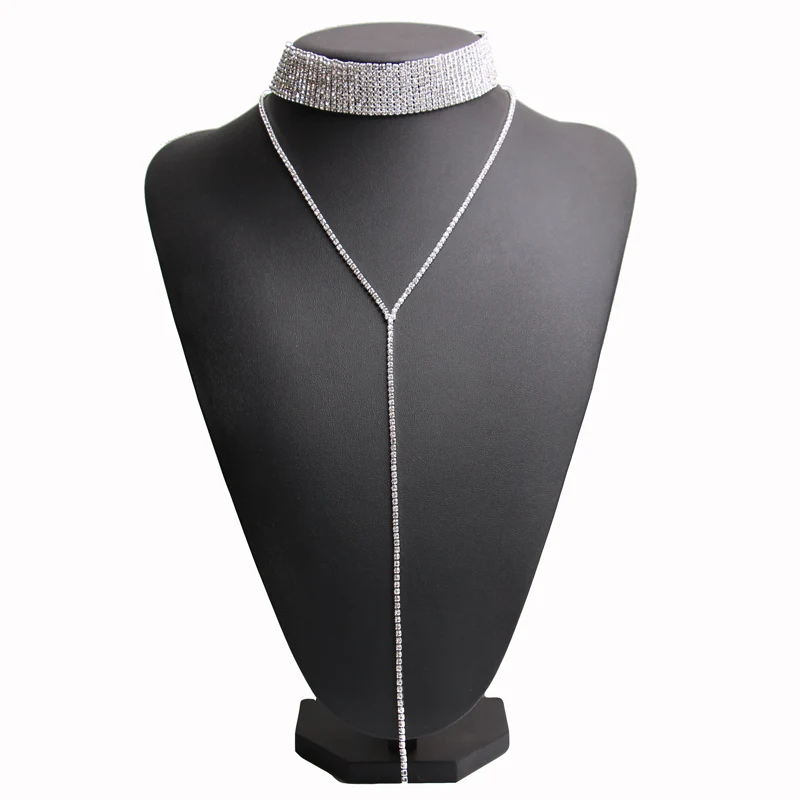 Горный хрусталь колье кристалл gem роскошные Чокеры Ожерелья для мужчин 2017