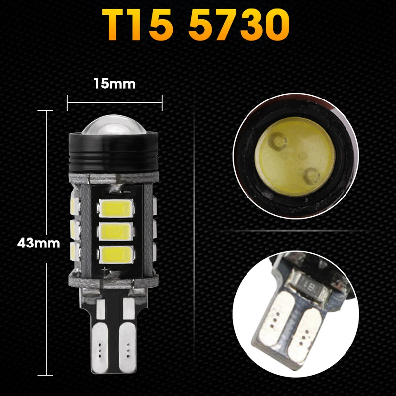 ROADOT 2 шт. T15 W16W 5630 COB 15 светодиодный резервный задний светильник Canbus без ошибок