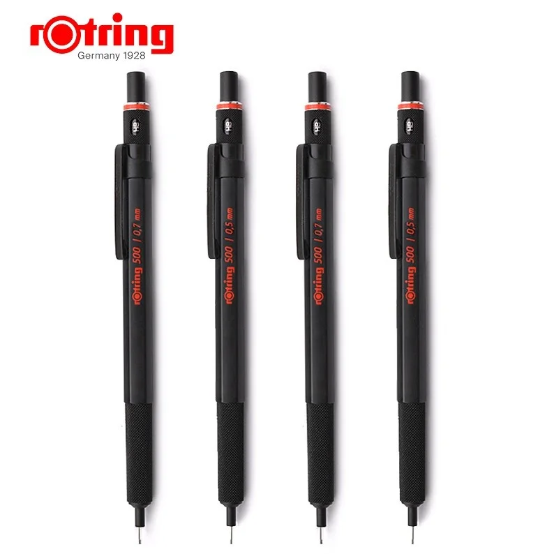 Rotring 500 0,5/0,7 мм механический карандаш высокое качество пластиковый держатель для ручки металлический накатки сцепление автоматического карандаша ручка для рисования