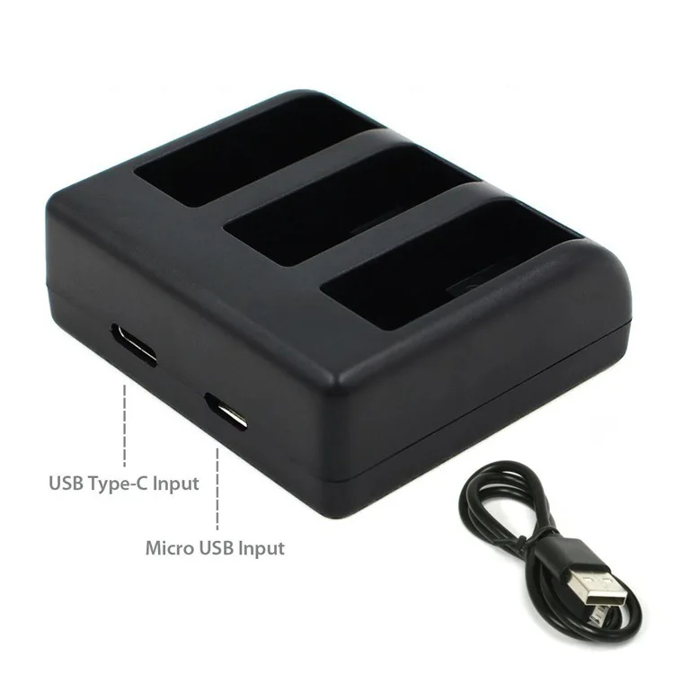 1Piece Charger Аксессуары для камеры go pro Hero7 Батарея+ 3-ходовой Тип usb-C Hero5 Батарея Зарядное устройство для экшн-камеры GoPro Hero 7 «Город героев 6», Hero 5 Black Аксессуары для фотоаппаратов - Цвет: 1Piece Charger