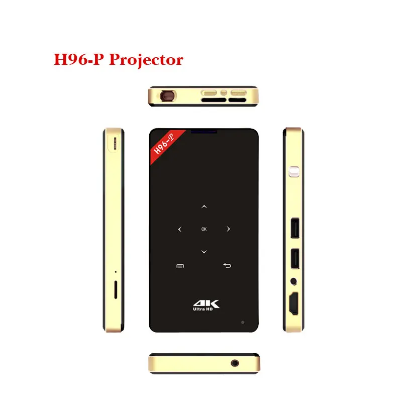 Проектор 1 unid H96 P 2 ГБ + 16 Гб/1 Гб 8 Amlogic S905X для домашнего кинотеатра мини проектор 4g 5