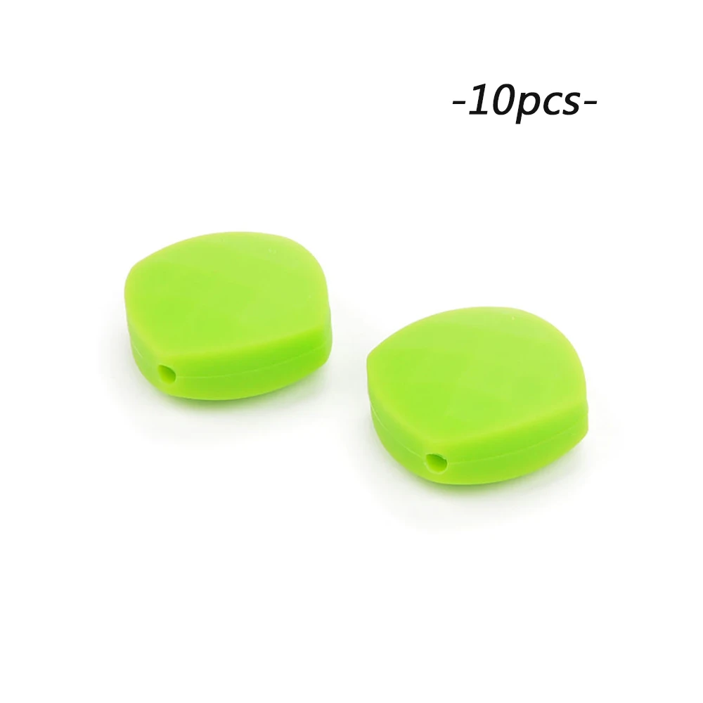 chartreuse LOFCA 10 шт./партия силиконовые четырехскоростные бусины, прорезыватель пищевого силикона DIY ожерелье аксессуары Прорезыватели для зубов - Цвет: chartreuse