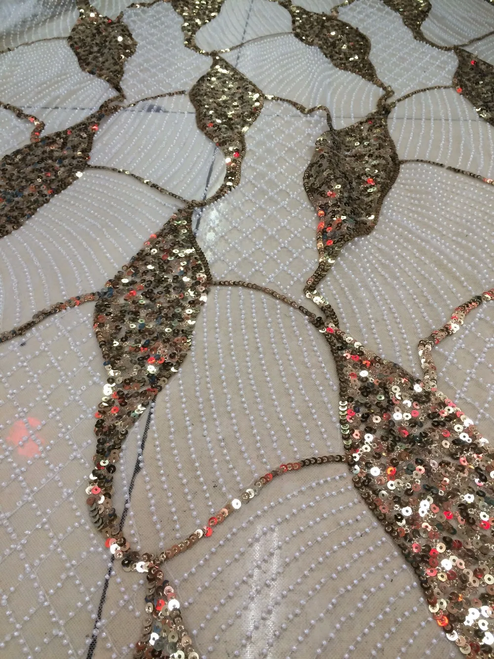 luxury beaded embroidery tulle fabric african net lace SYJ-12953 with sequins | Дом и сад