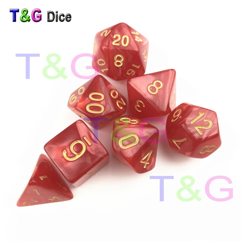 56 шт./пакет MTG RPG D& игральные кости DND Настольная игра набор из 8 комплектов кости D4 D6 D8 D10 D12 D20 под мрамор акрил игры