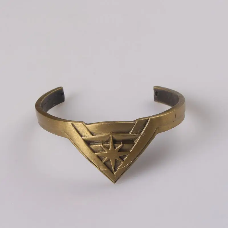 B42Bangle RJ Горячая фильм чудо-женщина, брелки для ключей, брелок украшенный Винтаж бронза North Star чудо-женщина ватта логотип высокое качество Для мужчин автомобиля косплейный брелок - Цвет: B42Bangle