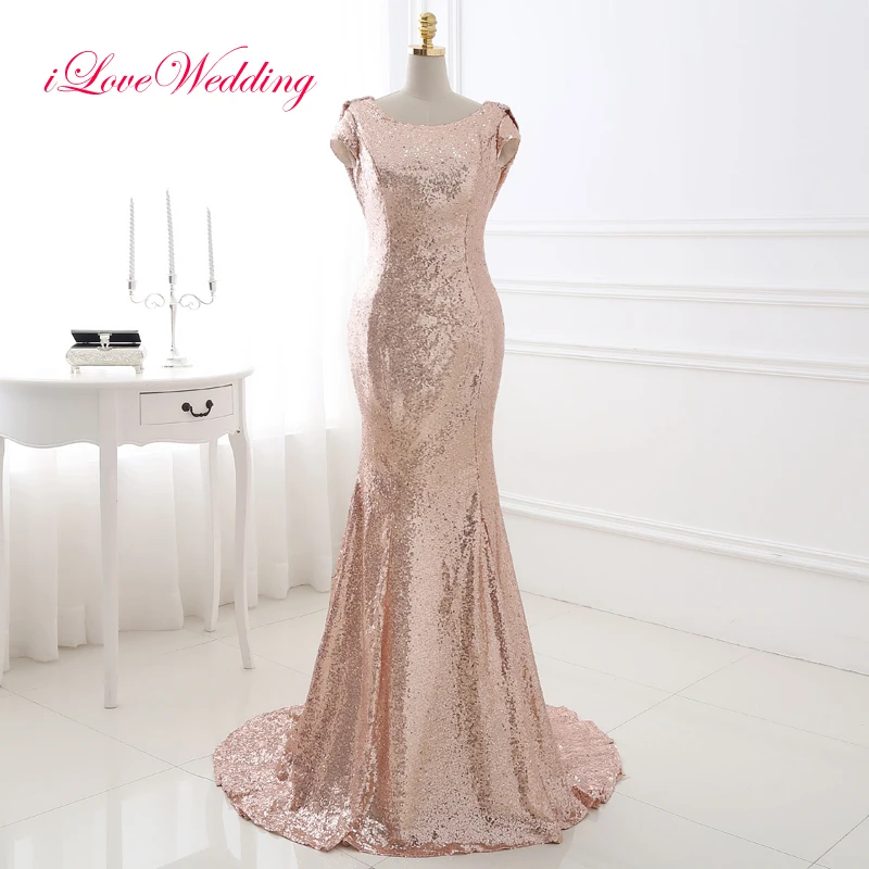 Женское вечернее платье-Русалка с открытой спиной длинное платье цвета