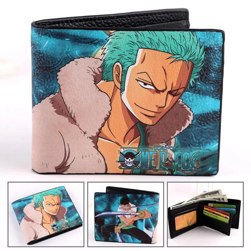 ONE PIECE 4 Цельный кошелек обезьяна Д. Луффи складной стиль Roronoa Зоро Красочные Короткие Кошелек держатель для карт Трафальгар Ло ноль денег сумка - Цвет: ONE PIECE 4
