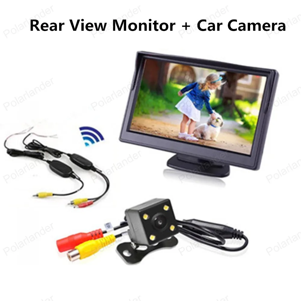 Автомобильная камера карманного размера 4 3-дюймовый монитор заднего вида