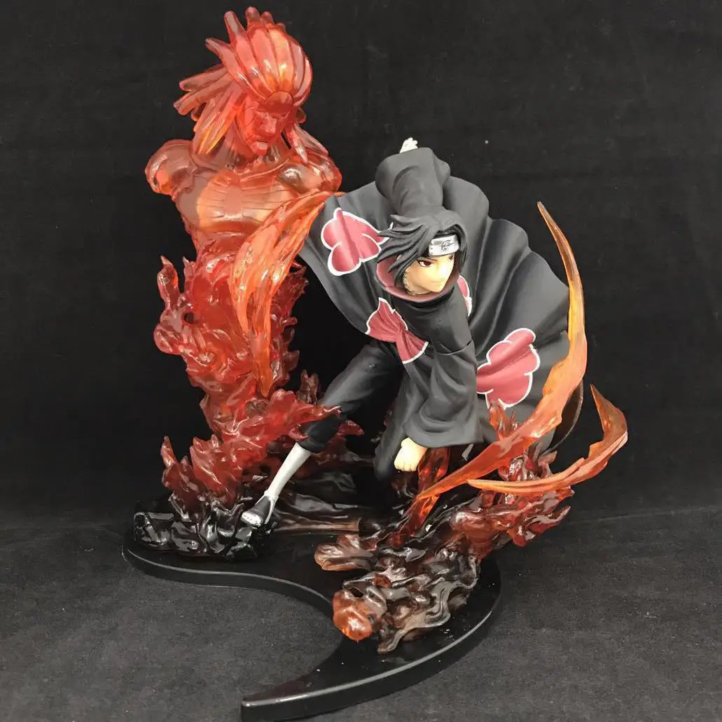 23 см аниме Наруто ПВХ фигурка Zero Uchiha Itachi Fire Sasuke Susanoo Relation коллекция модельных