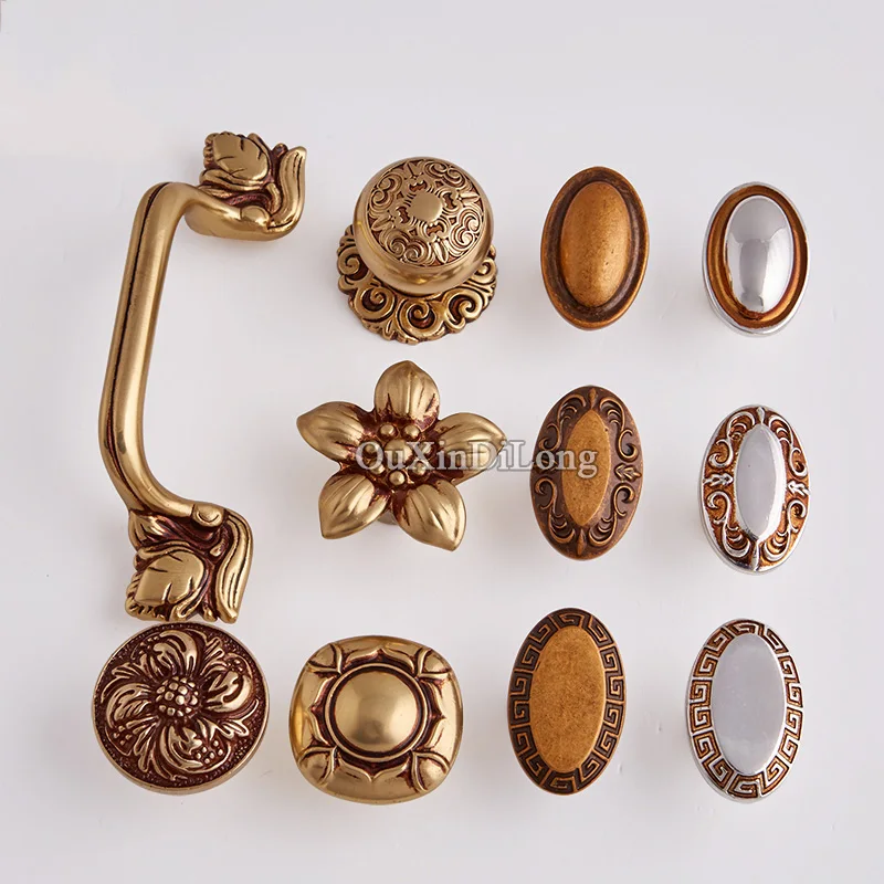 

Hotsale 10PCS European American Brass Kitchen Door Furniture Handle Cupboard Drawer Wardrobe Wine Cabinet Pulls Handles & Knobs