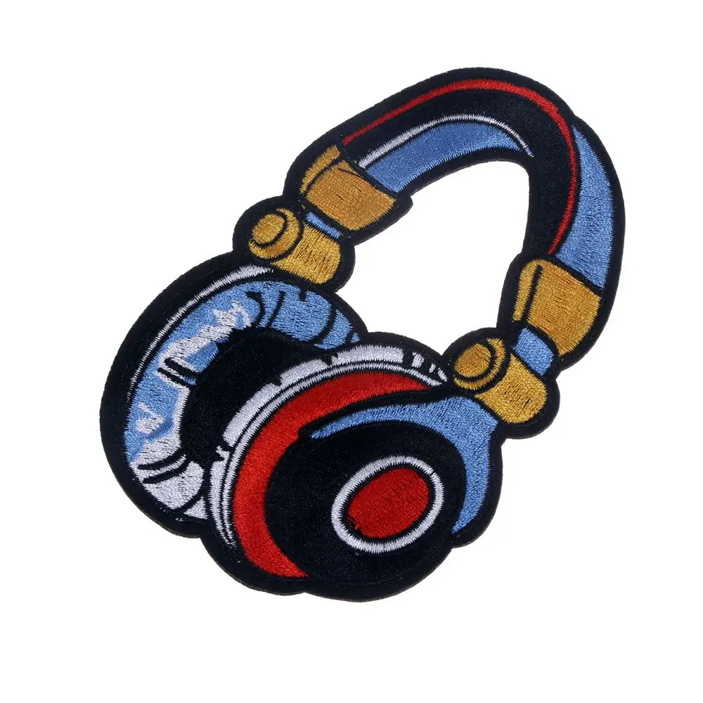 1 предмет детские штаны с вышивкой и рисунком наушников патчи музыка вышитой