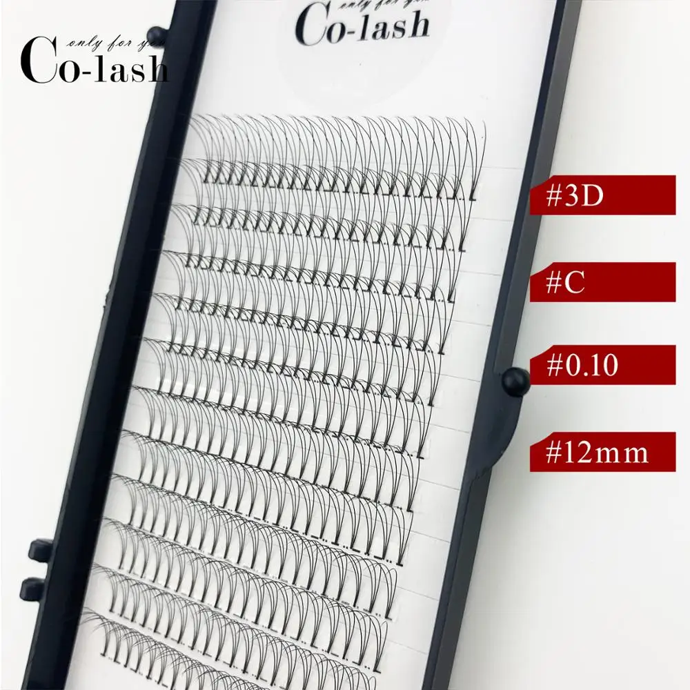 Colash русский объем цветные ресницы расширение D Curl предварительно сделанные вентиляторы ресниц Горячая индивидуальный ресниц расширения