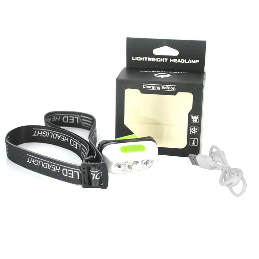 Boruit Мини ИК сенсор фар индукции usb перезаряжаемые фары свет кепки легкий фонарик