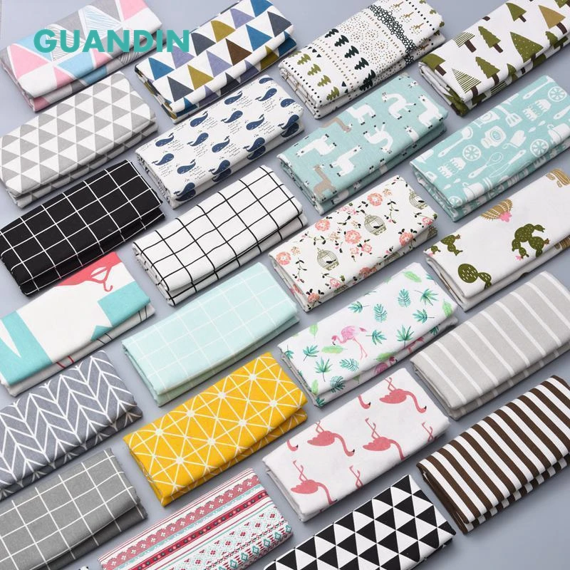 GUANDIN 100х150см новинка 2019 мультяшная Геометрическая серия хлопок лен ткань для