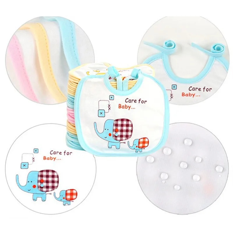 New cute cotton Baby bibs Infant saliva towels Burp Cloths funny Infants Waterproof bib 32% off | Детская одежда и обувь