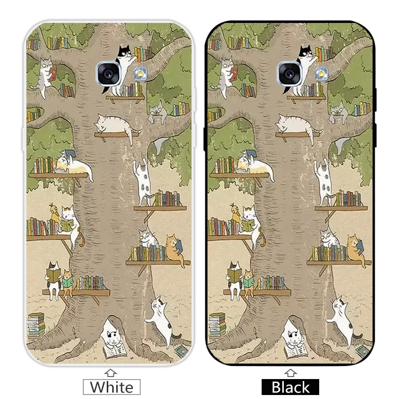 5.2&quot For Samsung A5 2017 CuteCat Case Galaxy Shell Clear Soft Silicone Coque Funda for SM-A520 A520F Cover |