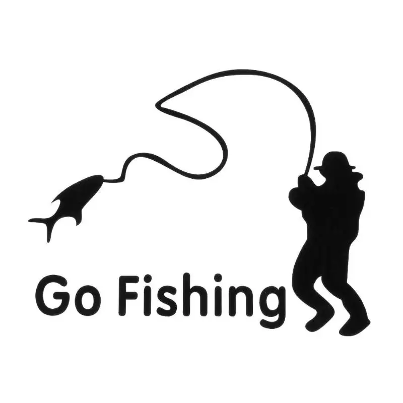 1х многоузорные персональные автомобильные наклейки Go Fishing наклейка на декор для