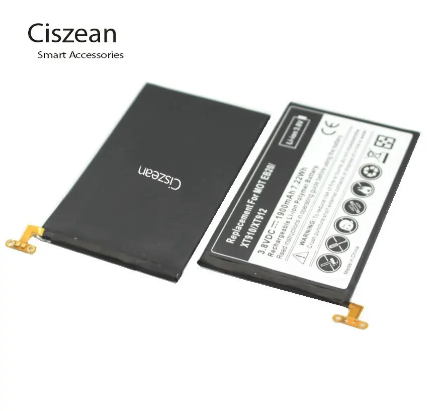 Ciszean 10 шт./лот 1900 мАч SNN5899B Сменный аккумулятор для Motorola EB20 EB40 XT910 XT912 MT917 MT887 MB886 XT889