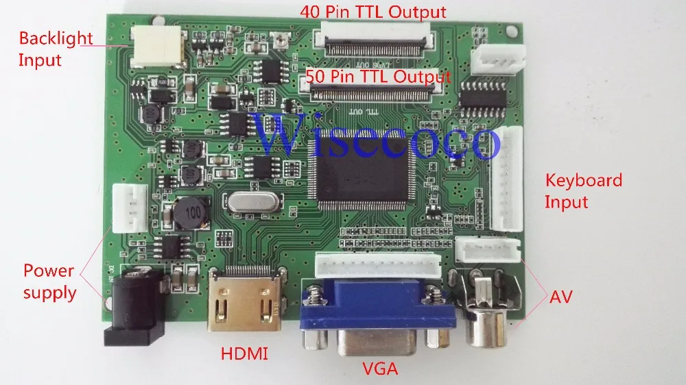 EJ101IA-01G 8 бит ips ЖК-дисплей драйвер платы VS-TY2662-V2 HDMI VGA 2AV 40/50 контакты плата контроллера