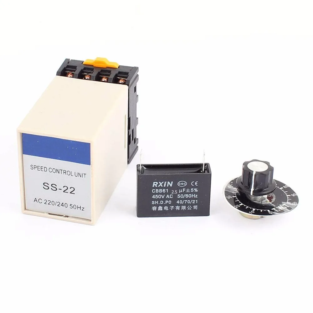 SS 22 20K Ohm потенциометр 220V/240V регулятор скорости электродвигателя переменного