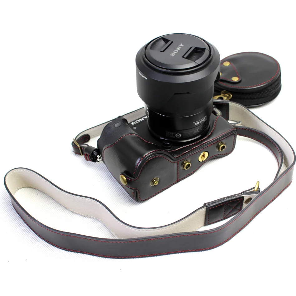 Роскошный чехол для камеры из искусственной кожи для sony Alpha A6500 ILCE-6500 16-70/18-55 мм объектив с сумкой для хранения Открытый Чехол