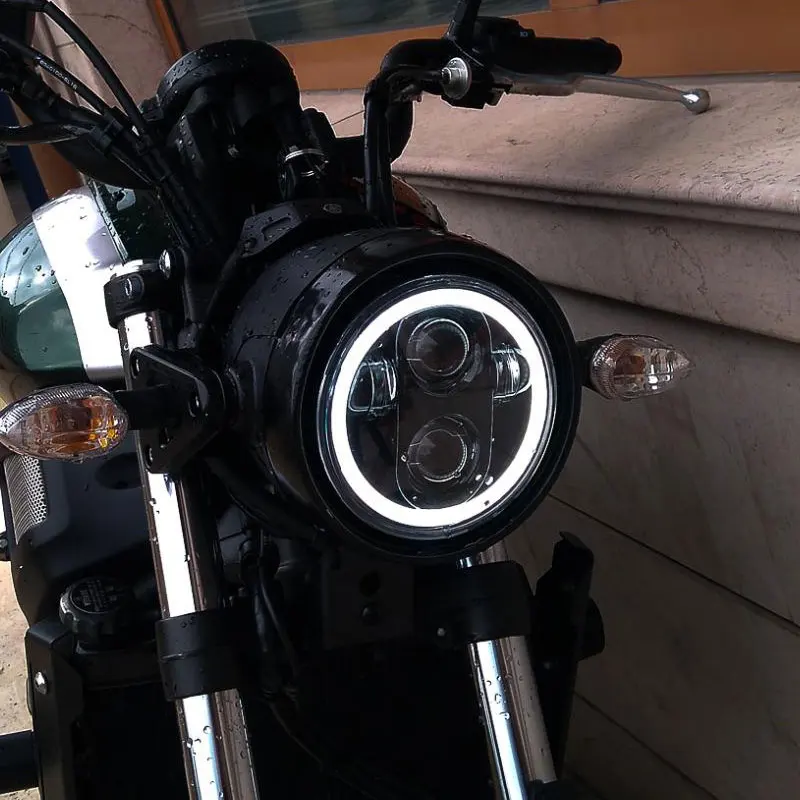 DOT 5 75 &quot5 3/4 дюйма светодиодный фара для мотоцикла с DRL Halo кольцевая Замена FXD FXDL FXDC