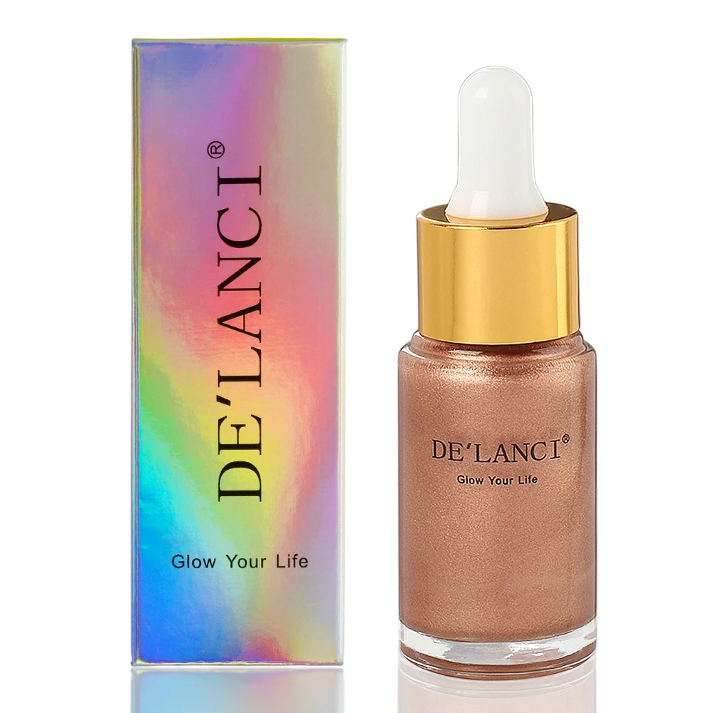 DE'LANCI жидкий хайлайтер контуринг Осветляющий макияж Shimmer Face 3D Glow Kit ультра-концентрированный Осветляющий бронзатор капли