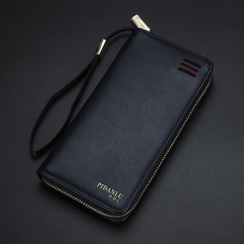 Blue121703 Модный мужской портативный Длинный кошелек из искусственной кожи высокого качества, кошельки для наличных, органайзер, Карманный Кошелек, мужской клатч, держатель для карт - Цвет: Blue121703