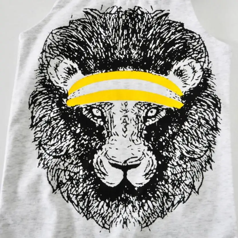 Комбинезоны на бретельках с принтом льва для девочек серый комбинезон без