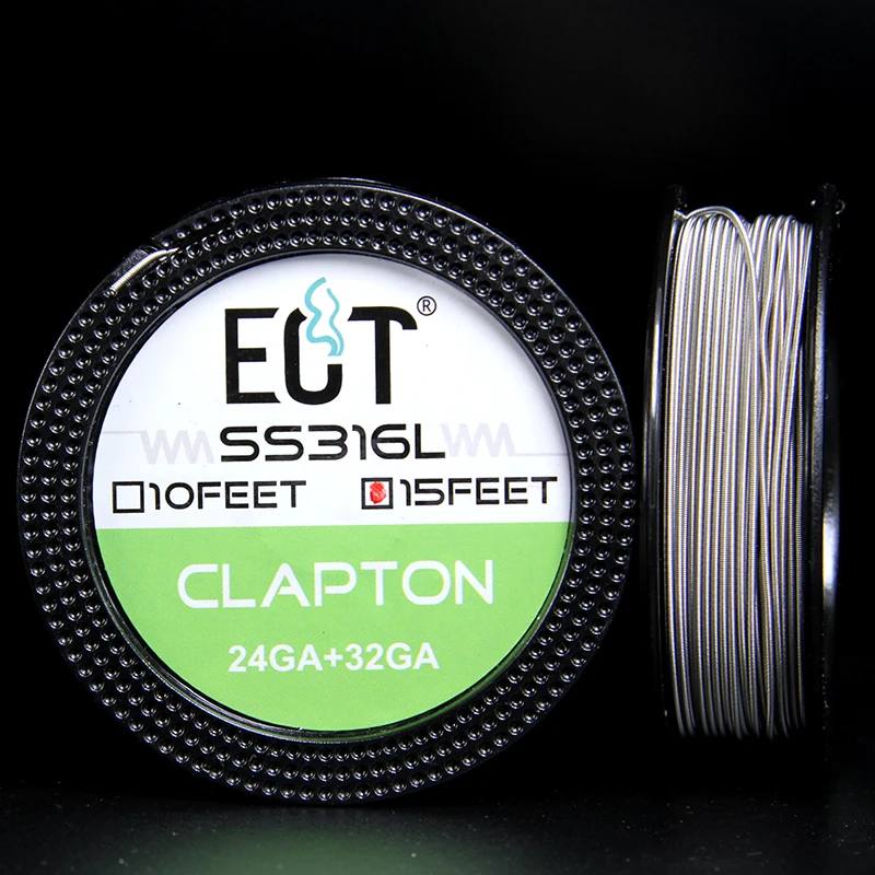 Оригинальный нагревательный провод ECT SS316L 15 футов/рулон Alien DIY катушка Clapton для RDA