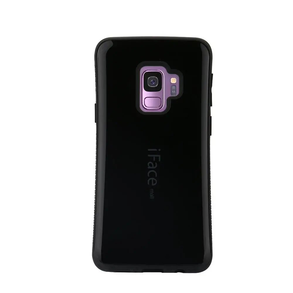 Черный Сверхпрочный чехол iFace Mall для samsung Galaxy S9/S9 Plus, ударопрочный чехол на заднюю панель, жесткий корпус, полная Защита, Чехол для мобильного телефона s - Цвет: Черный