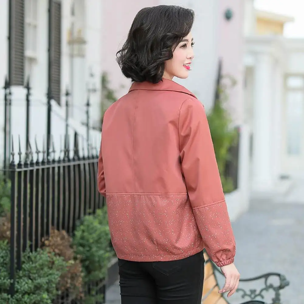 

Middle-Aged Women Jacket Coat Mother 2019 New Spring And Autumn Coat 40-50 Years Old Women Casual Plus Size Jacket YF237
