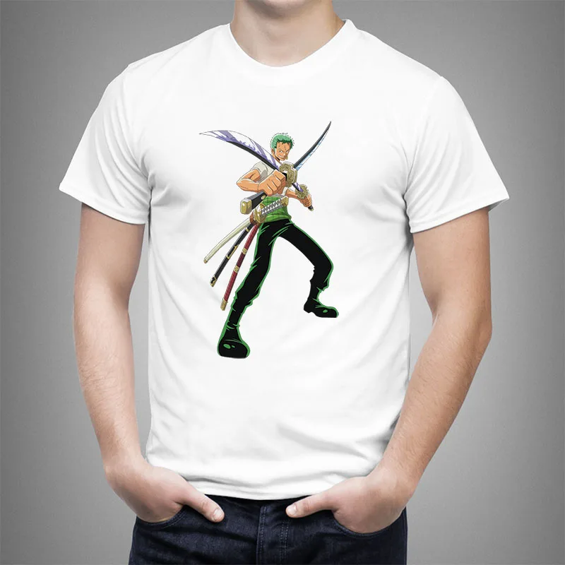 Animated Cartoon One Piece luffy anime roronoa zoro usopp T shirt Men Women Printed Casual Cool tees Short Sleeve tops #1990 | Мужская