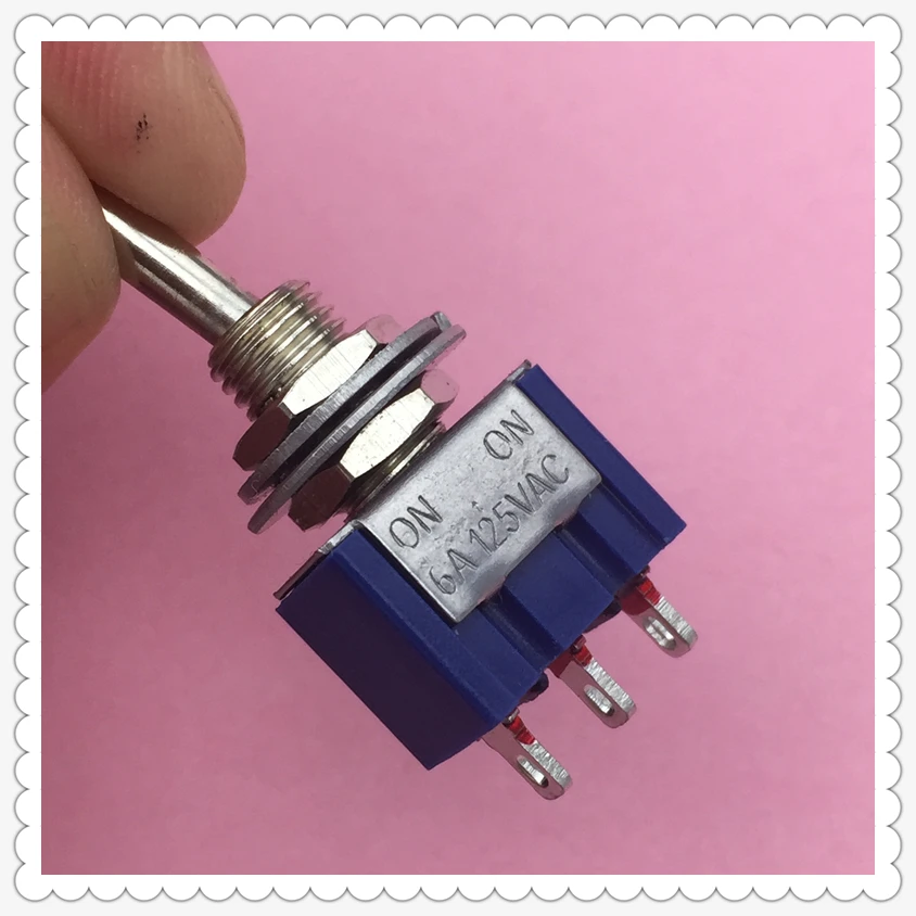 5 шт./лот Mini MTS 102 3 Pin G107 SPDT ON 6A 125V 3A250VAC переключатели хорошего качества Бесплатная