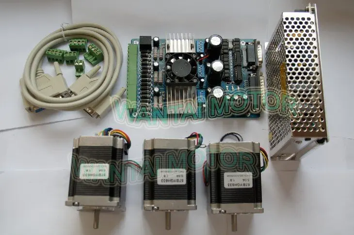 Высокая Nema 23 шаговый двигатель 270oz-in 3.0A + 3 Осевая плата 3D принтер CNC комплект 57BYGH633 2