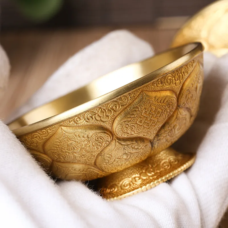 1 шт. Тантрический Лотос из чистой меди в ущербе Восемь символов богатства