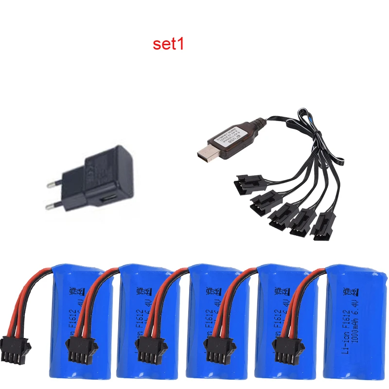 Lamsam Wltoy автомобильный аккумулятор SM(4 P) Разъем Запасные части 6,4 V 1000MAh Lipo аккумулятор для WLToys 18628 18629 18428 18429 RC игрушечный автомобиль