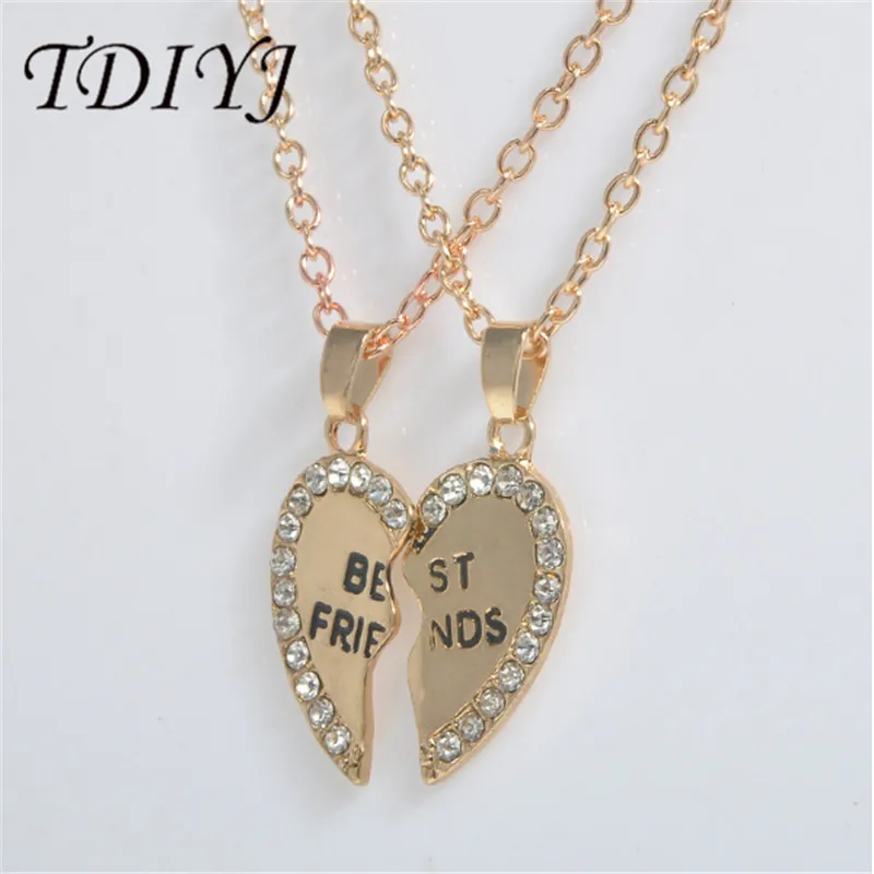 Двухцветное ожерелье с кулоном TDIYJ Friend Forever полутора для подруги Brother пары оптовая