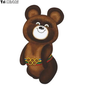 Наклейки для автомобиля Tri Mishki WCS066, 11 х19 см, 1980, Москва, медведь, забавная наклейка для автомобилей, красочные, автомобильные отличительные знаки