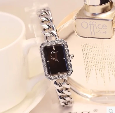 Элитный Бренд KIMIO модные женские туфли часы ремешок цепочка дамские браслет