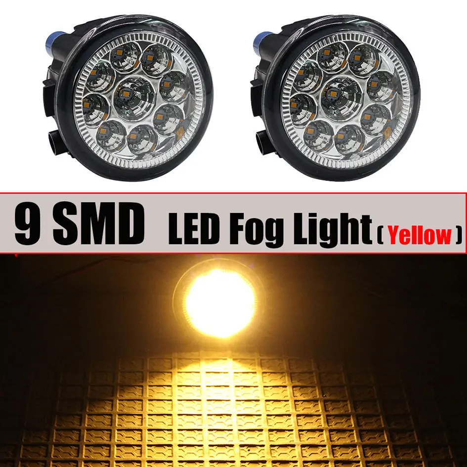 9 SMD Yellow Автомобильная противотуманная фара светильник комплект Ангел глаз DRL для Infiniti G25 G37 M25 M37 M56 EX25 EX35 EX37 QX56 QX50 QX70 Q70 Q60 FX45 FX50 FX30D FX35 FX37 - Цвет: 9 SMD Yellow