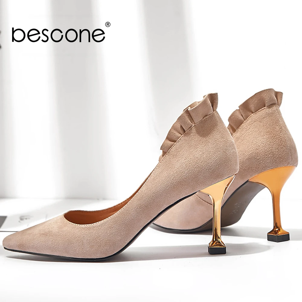 BESCONE/2019 г. весенняя женская обувь на высоком тонком каблуке пикантные женские