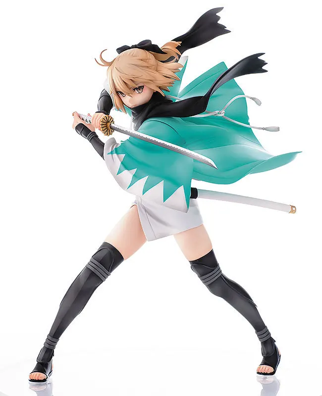 1 шт. 24 5 см ПВХ японская аниме фигурка Аквамарин Fate saber Okita Souji ver экшн Коллекционная