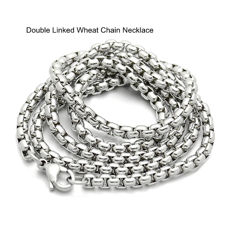 Полированный серебряный тон нержавеющая сталь Флер де Лис кулон цепочки и см