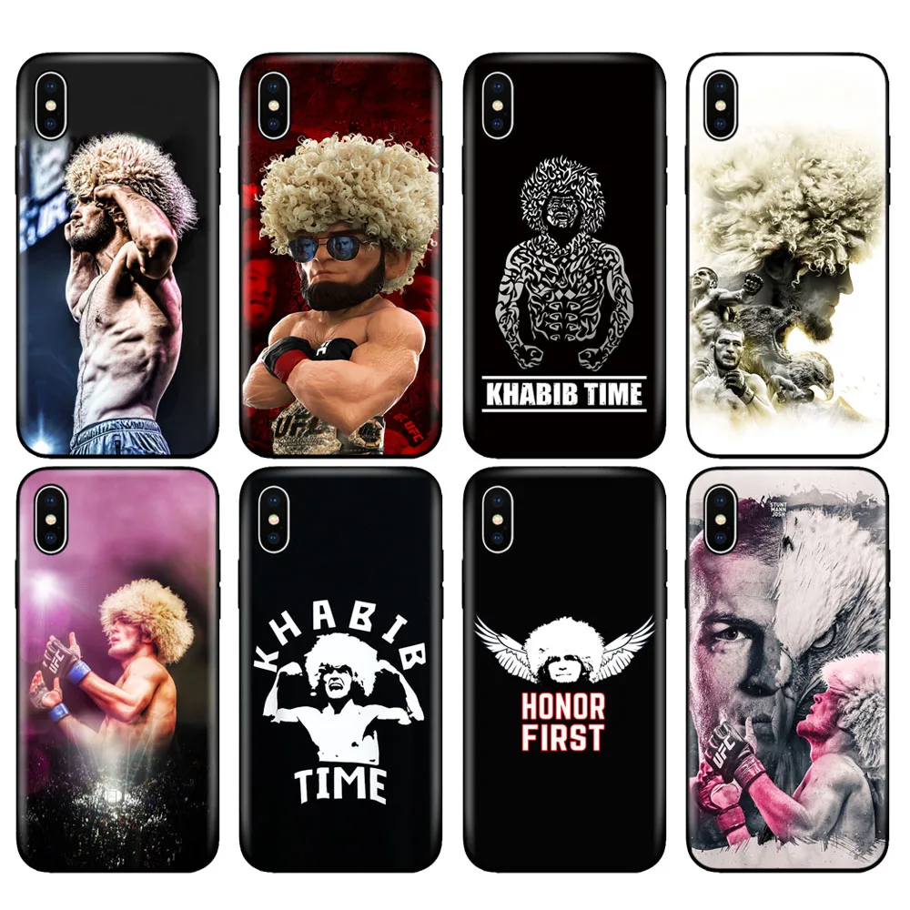 Черный чехол из ТПУ для iphone 5 5s se 6 6s 7 8 plus x 10 силиконовый XR XS 11 pro MAX khabib