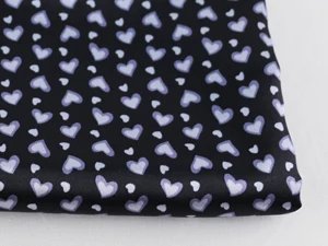 Любовь сердца мультфильм шарф ремесло платье Diy ткань мягкая ткань Атлас - Цвет: color 8 black