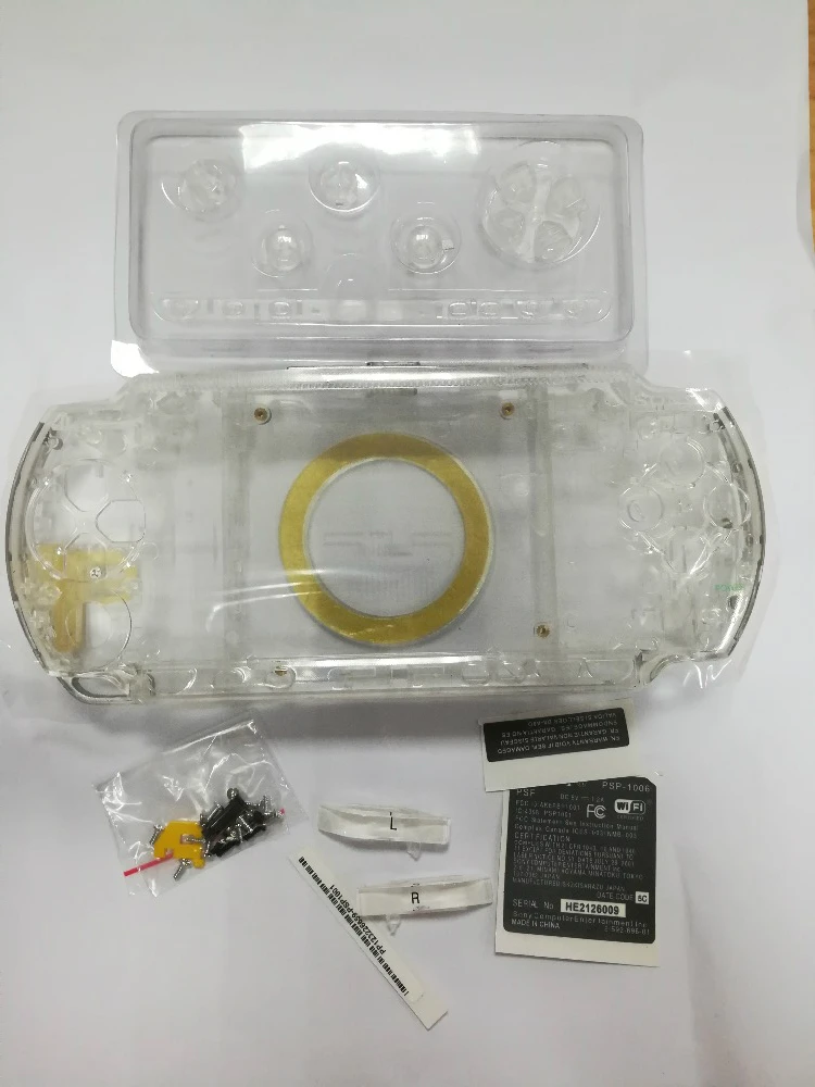 Прозрачный кристалл Цвет для Оборудование PSP 1000 2000 3000 в виде ракушки игровой