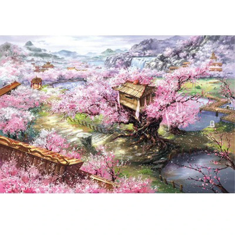 1000 Pieces Paper Jigsaw Puzzles Landscape Adult 16 Type World Painting Educational Puzzle Toys Christmas New Year Gift | Игрушки и