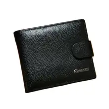 genuine leather men Wallet new brand man short purse cow leather male wallet men money bag quality guarantee carteira