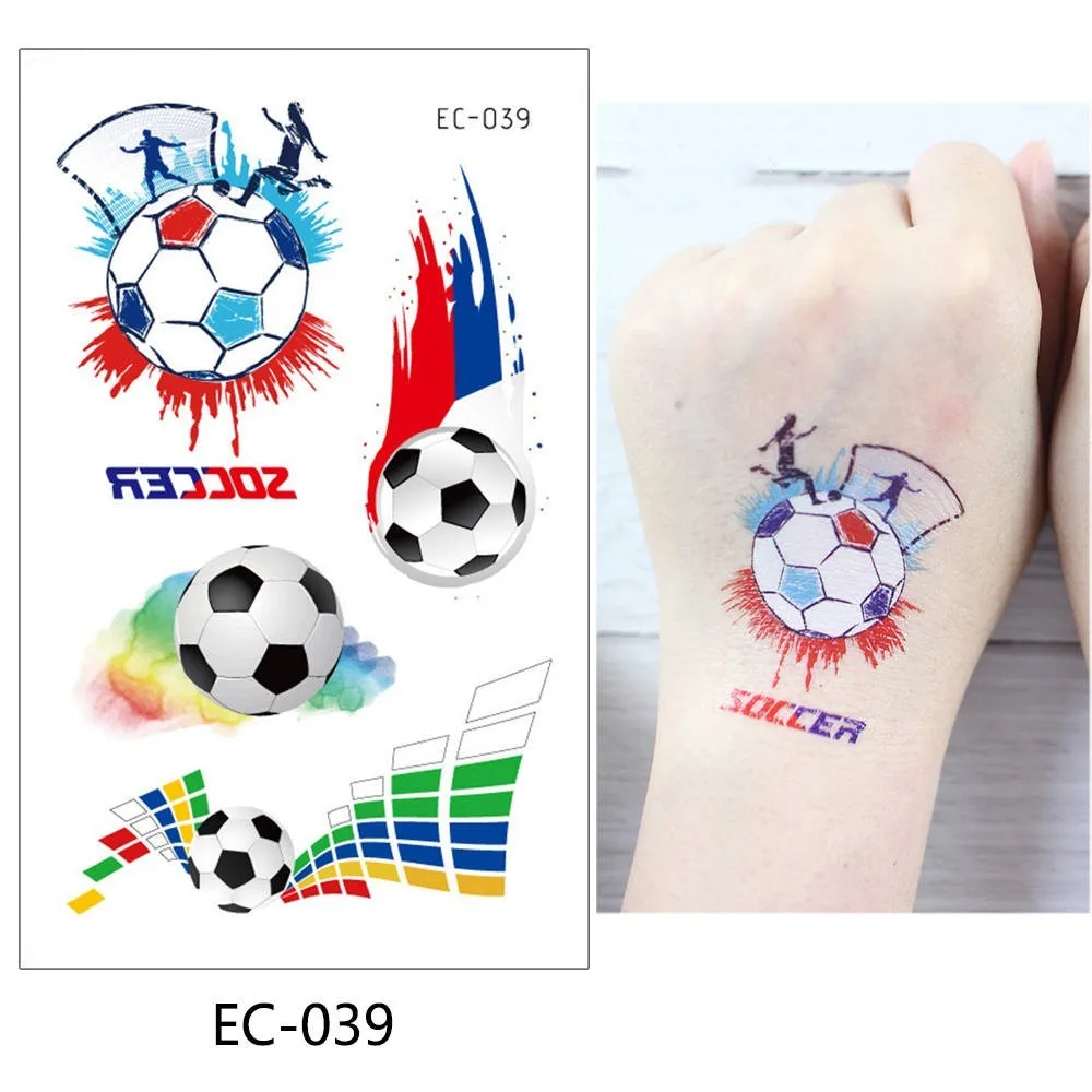EC-039 Glaryyears/1 шт., горячая Распродажа, детская Временная тату-наклейка для футбола, цветные поддельные тату, флеш-тату, водонепроницаемые, маленькие, боди-арт для детей - Цвет: EC-039